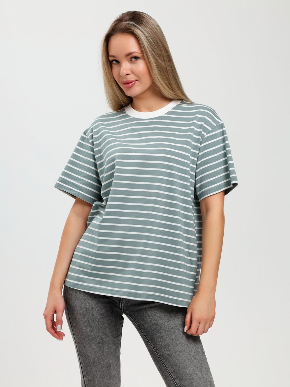 Футболка Брина-2 Виотекс СЕРО-ЗЕЛЁНЫЙ