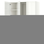 Гардероб FARDAL PAX с 3 распашными дверями и 3 полками (белый)  150*60*260