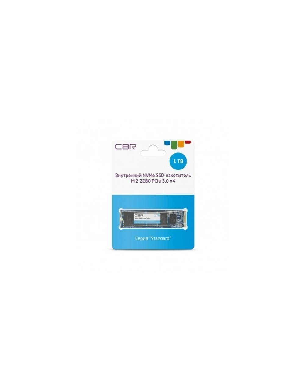 CBR SSD-001TB-M.2-ST22, Внутренний SSD-накопитель, серия "Standard", 1024 GB, M.2 2280, PCIe 3.0 x4, NVMe 1.3, Phison PS5013-E13T, 3D TLC NAND, R/W speed up to 2500/2100 MB/s, TBW (TB) 800