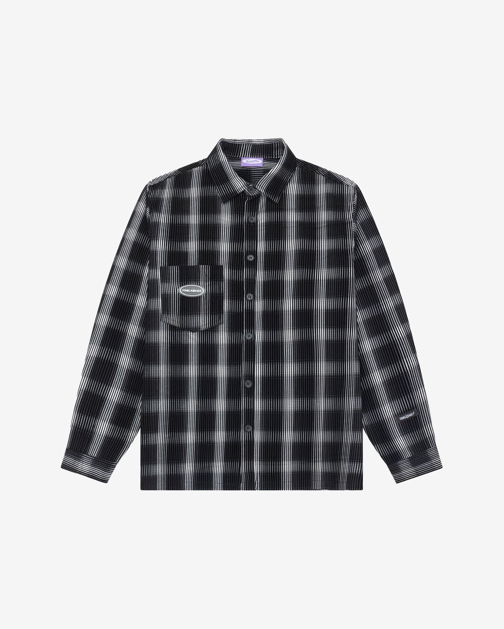 Рубашка YMKASHIX Velvet Tartan черная / белая