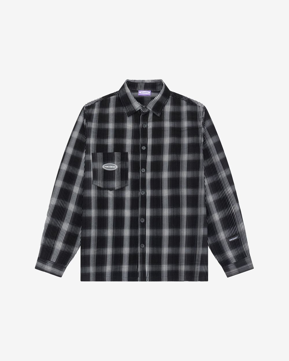 Рубашка YMKASHIX Velvet Button Tartan черная / белая