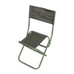 Стул туристич. &quot;СЛЕДОПЫТ&quot; складной со спин,бол. 420х490х940мм,труба сталь25х1 мм(рипстоп т.хаки)/5/