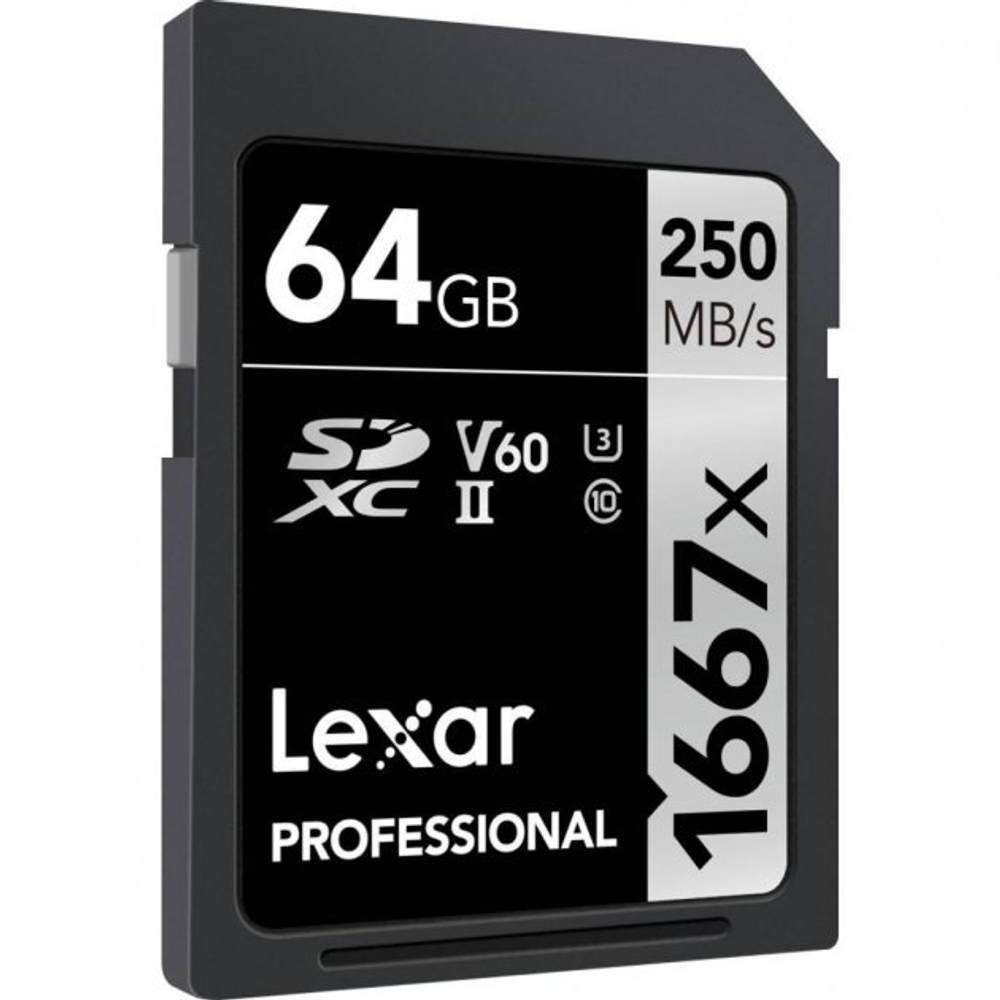 Карта памяти Lexar Professional SDXC 64 ГБ UHS-II 1667x