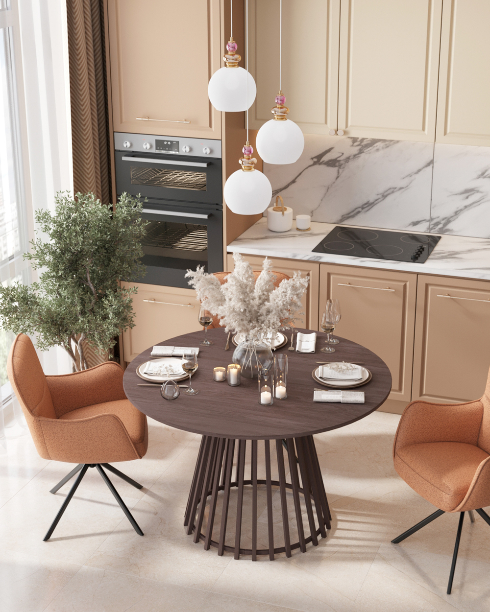 Стул обеденный Eima терракотовый