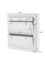 Dipriz Тумба для обуви Неаполь, 2 двери 1 ящик, сосна, 87х97х21 см, эвкалипт