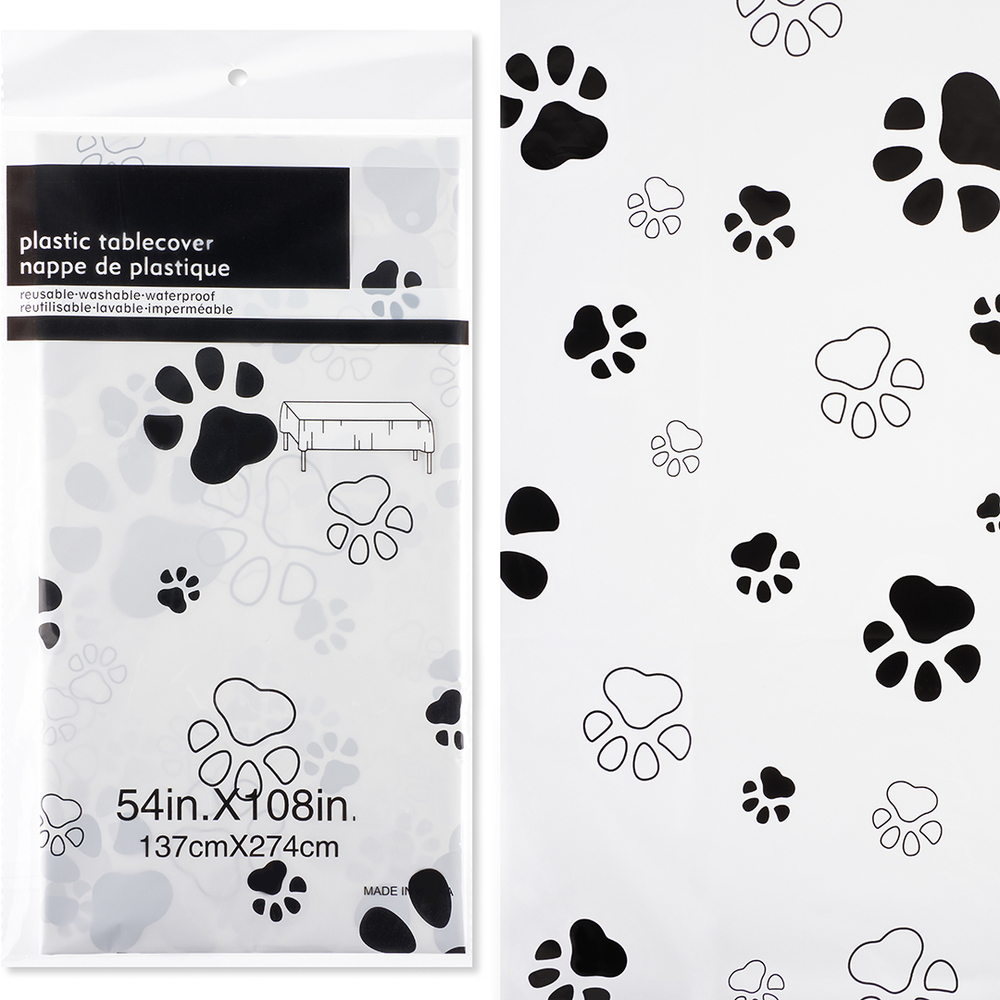 Скатерть полиэтиленовая «Лапки», 137×274 см