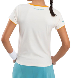 Женская теннисная футболка NOX Pro - vanilla ice