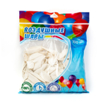 Шар воздушный пастель Alingar, №12, белый, 100шт/уп, пакет с европодвесом