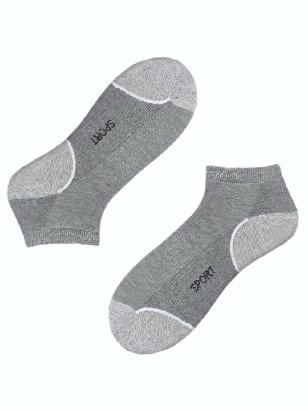 Мужские короткие носки Sneaker Sport - 2 шт. (Размер: 27) (Цвет: серый)