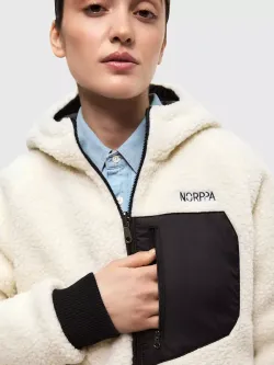 Куртка женская из "пушистого" флиса ICHA NORPPA слоновая кость