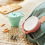 MUNCHKIN Контейнер для еды детский непросыпайка для снеков C`est Silicone! с крышкой, ментол