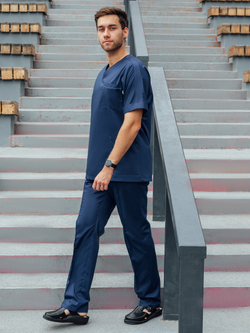 Костюм медицинский мужской | Бл-510 а+Б-108 клеон лайт