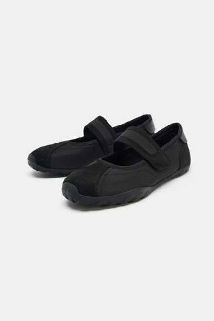 ZARA СПОРТИВНЫЕ БАЛЕТКИ, ЧЕРНЫЙ