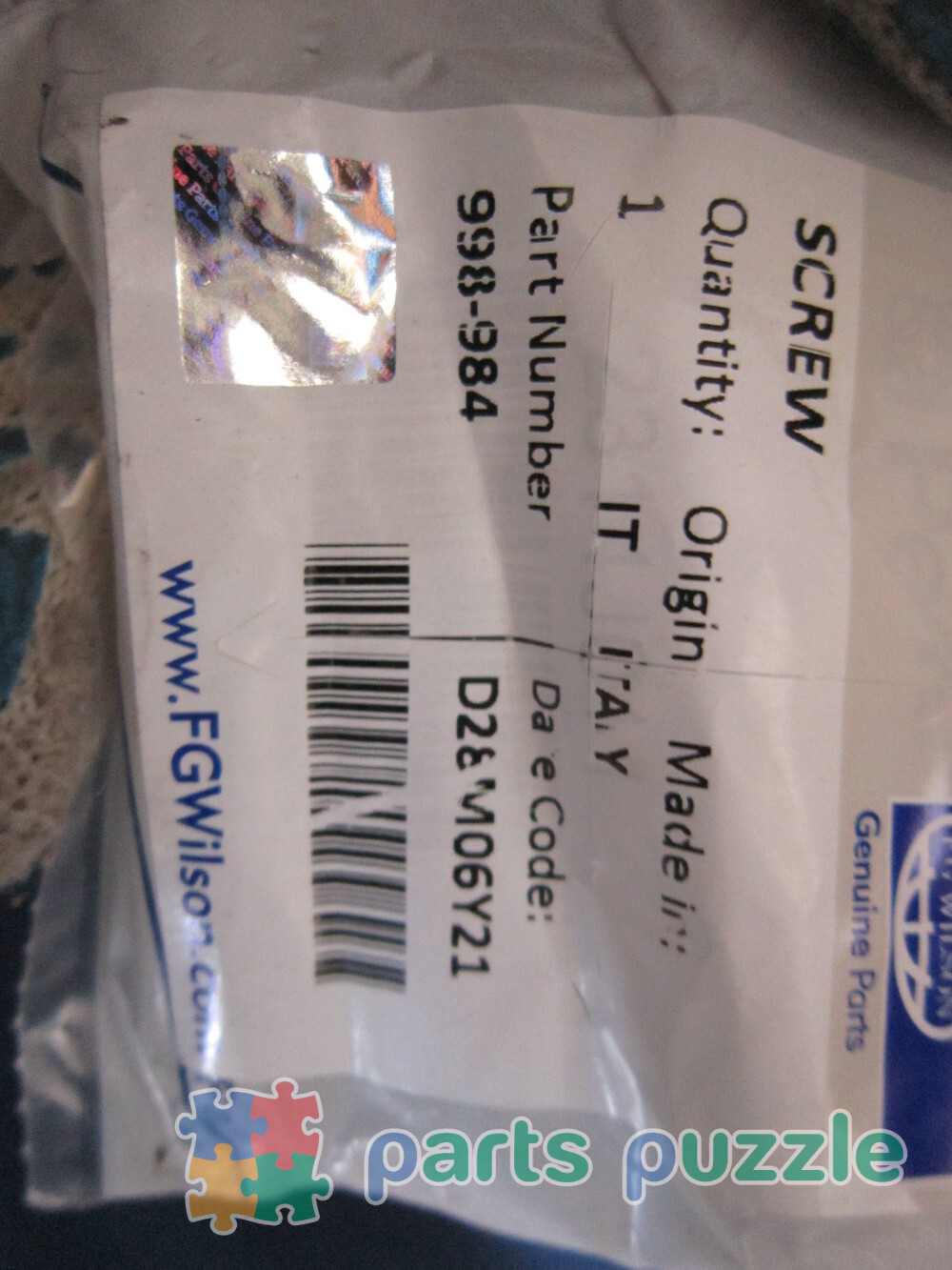 Болт / SCREW АРТ: 998-984