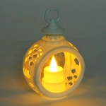 Сувенир с подсветкой «Горящая свеча» 8,5*12 см, Белый