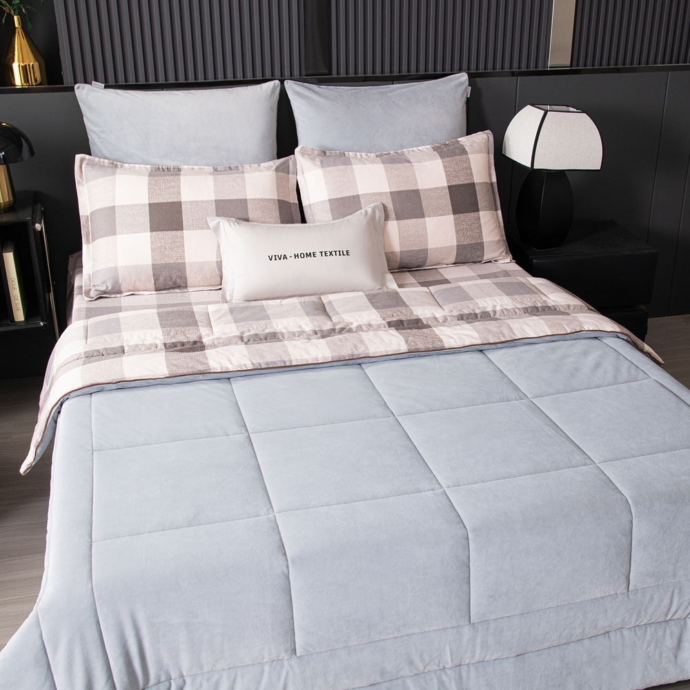 Комплект постельного белья на резинке Сатин Velouria Luxe с Одеялом VLR005