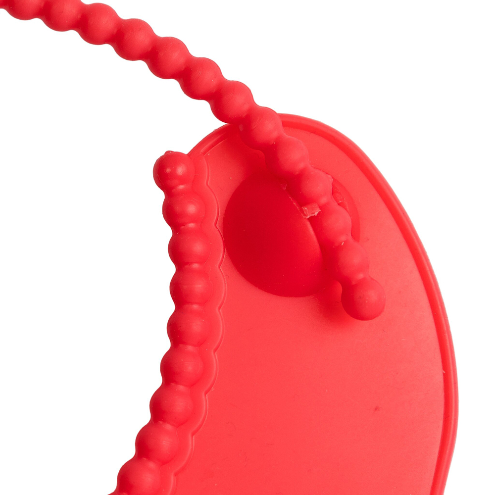 Слюнявчик гибкий с карманом 1 шт. ПОМА с 6 месяцев, красный