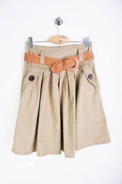 Юбка в городском стиле с поясом, маркировка L, визуально 46/48 размер