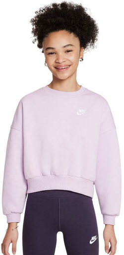 Детская теннисная куртка Nike Girls Sportswear Club Fleece - doll/white