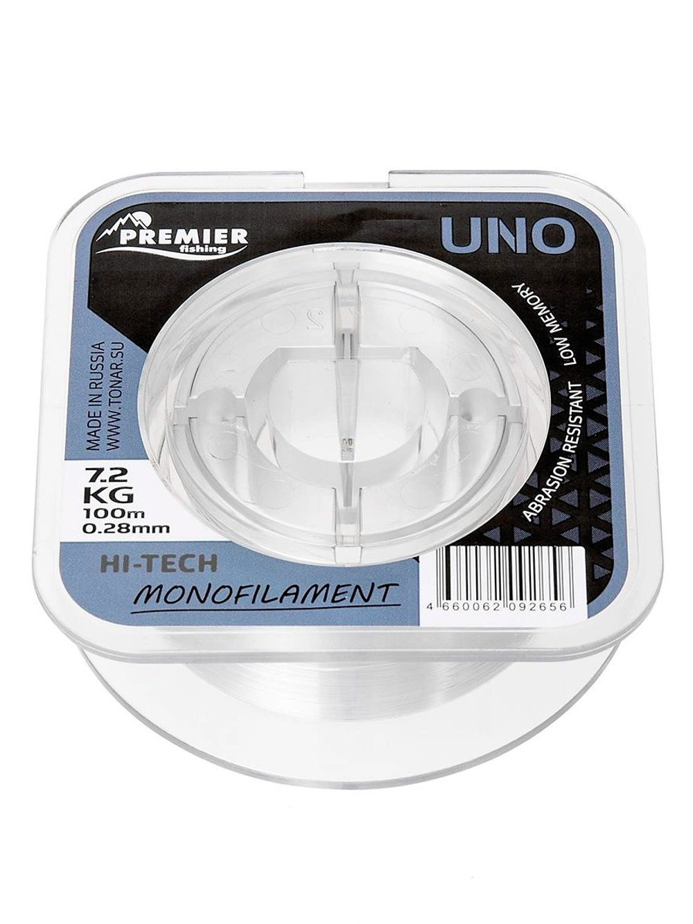 Леска для рыбалки Premier Fishing UNO Clear Nylon 0,28mm/100m (PR-U-C-028-100)