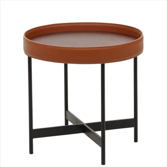 Кофейный столик Riveton Ø50х49 см, коричневый