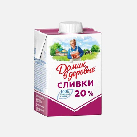 Сливки Домик в Деревне 20 % 200 гр т/п