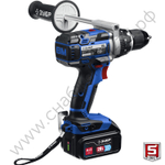 ЗУБР Т7, 20 В, 100 Н·м, 2 АКБ (4 А·ч), бесщеточная дрель-шуруповерт, кейс, Профессионал (DB-211-42)