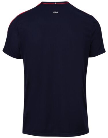 Мужская теннисная футболка Fila Gabriel - navy/fila red