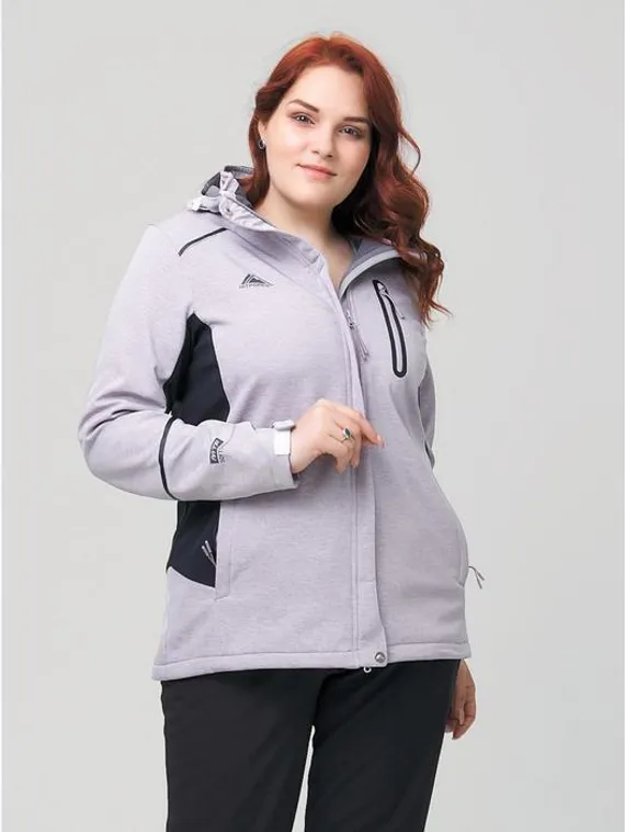 Ветровка женская, размер 60, цвет серый