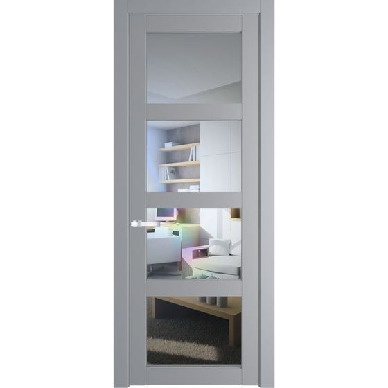 Межкомнатная дверь эмаль Profil Doors 1.4.2PD смоки остеклённая