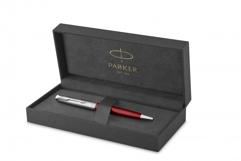 Подарочный набор с ручкой Parker Sonnet Entry Point Red Steel и ежедневником с индивидуальной гравир