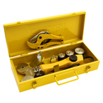 Аппарат для сварки пластиковых труб DWP-750, 750 Вт, 0-300 град, 4 насадки, 20-40 мм Denzel