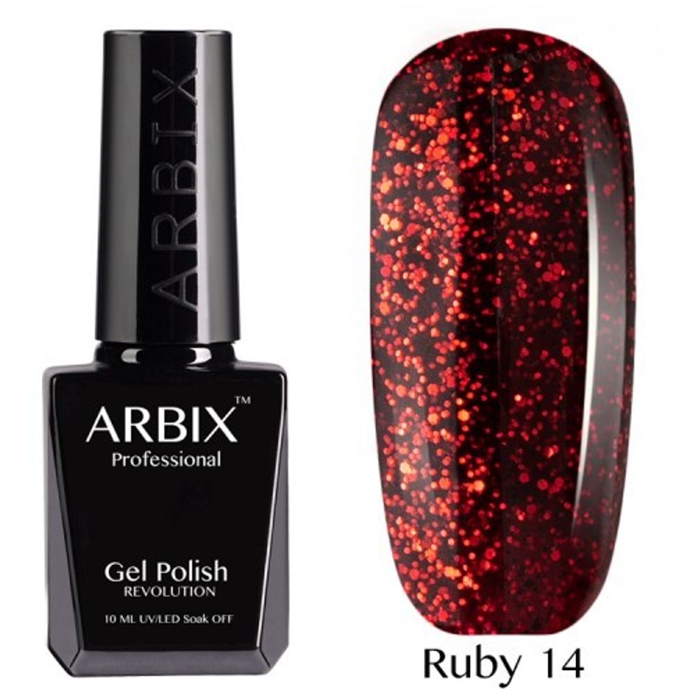 Гель-лак Arbix Ruby Огненный Феникс  №14