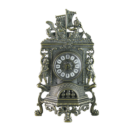 Alberti Livio Часы Ангелы каминные фасадные, под бронзу