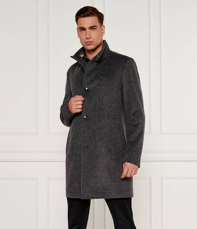 Шерстяное пальто H-Hyde-SU-244 BOSS BLACK - серый(50525764)