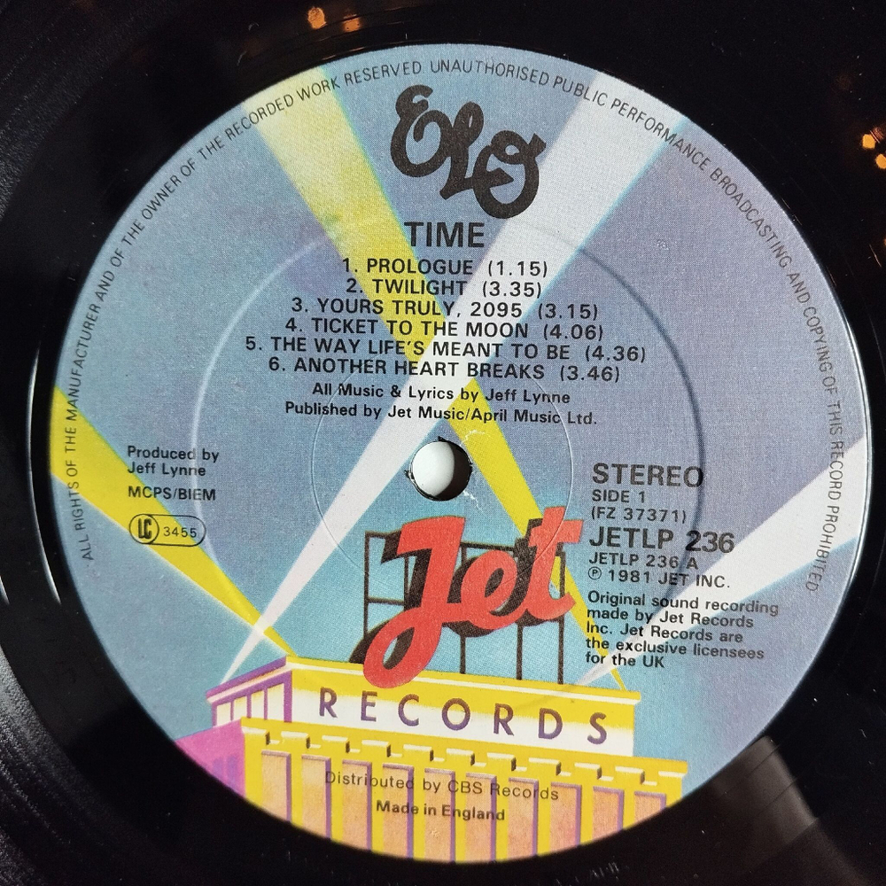 Винтажная виниловая пластинка LP ELO Electric Light Orchestra Time (UK 1981)