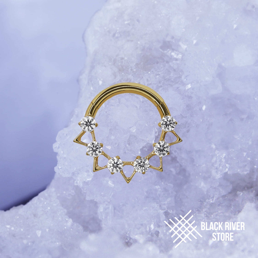 Кликер Ansel Crystal PVD Yellow 1.2мм