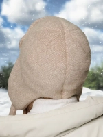 Шапка ушанка зимняя вязаная на флисе