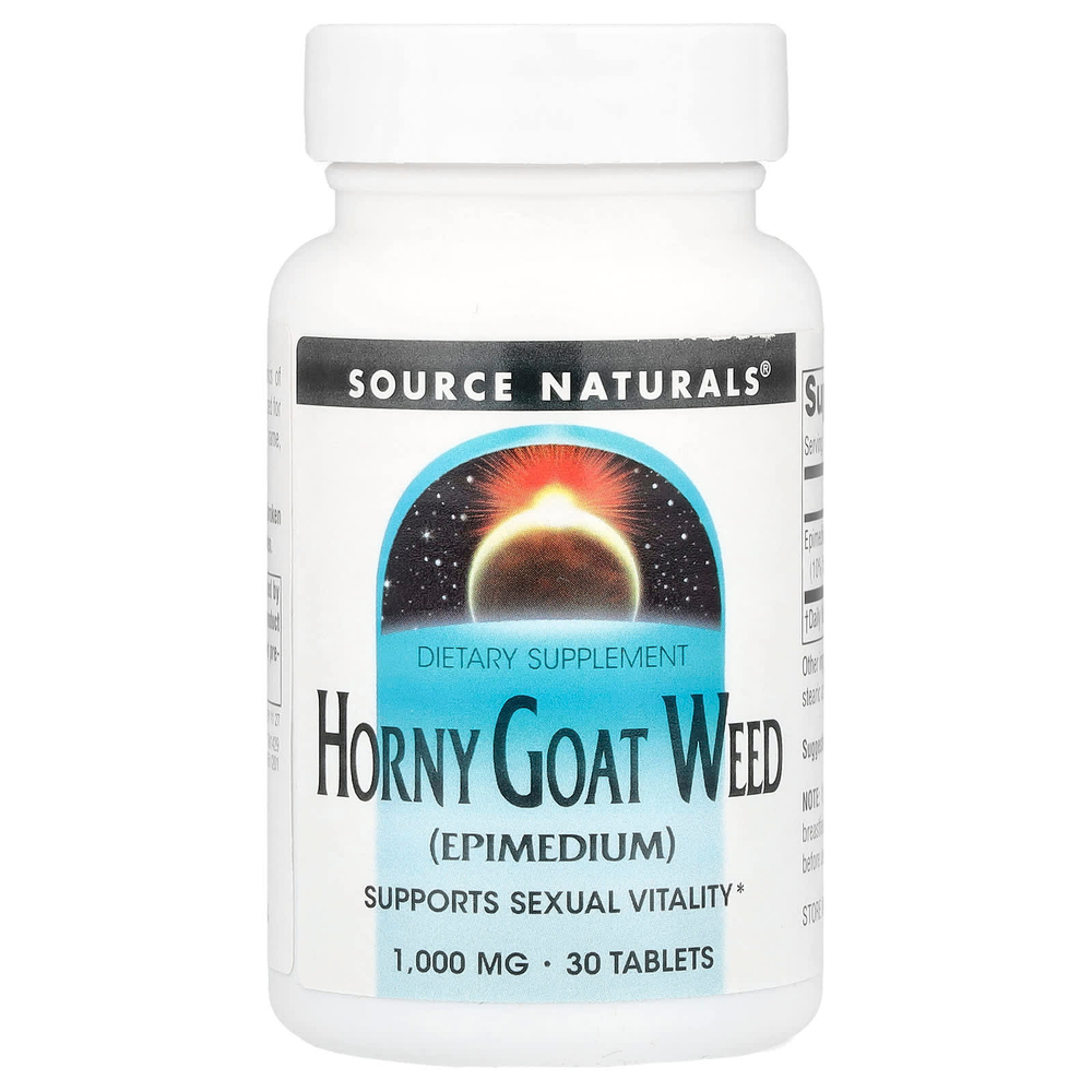 Source Naturals, Horny Goat Weed, 1000 мг, 30 таблеток
