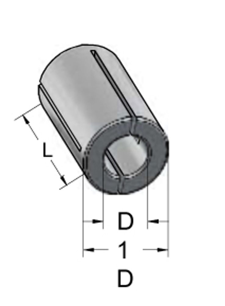 Втулка цанга T120060 переходная с D12 на d6 L25 тип B_S