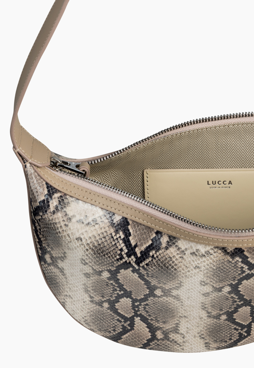 Кроссбоди VALENTINA питон белый