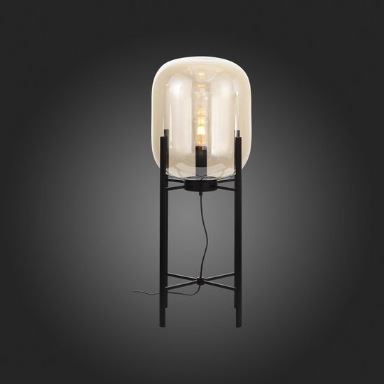 SL1050.515.01 Торшер ST-Luce Черный/Коньячный E27 1*40W (из 2-х коробок) BURASCA