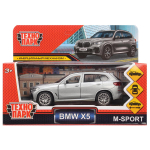 Модель ин. мет. "BMW X5 M-Sport" 12см. двери, багаж, серебристый X5-12-SR (Технопарк)