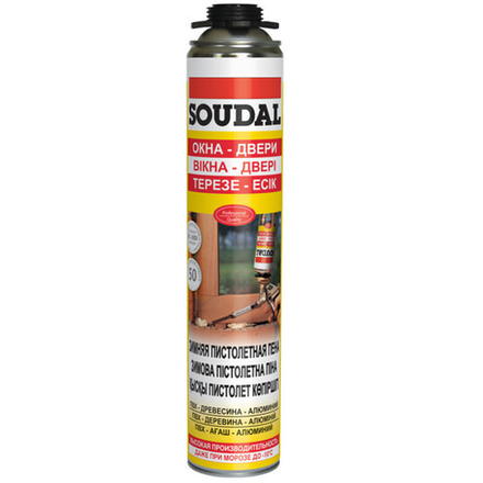 Пена монтажная Soudal Profi зима 860ml (12шт)
