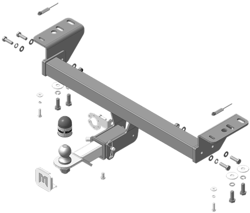 Фаркоп Motodor Haval Jolion 2021 - н.в (хром. Шар)(паспорт и сертификат в комплекте)(без электрики) 93108-E
