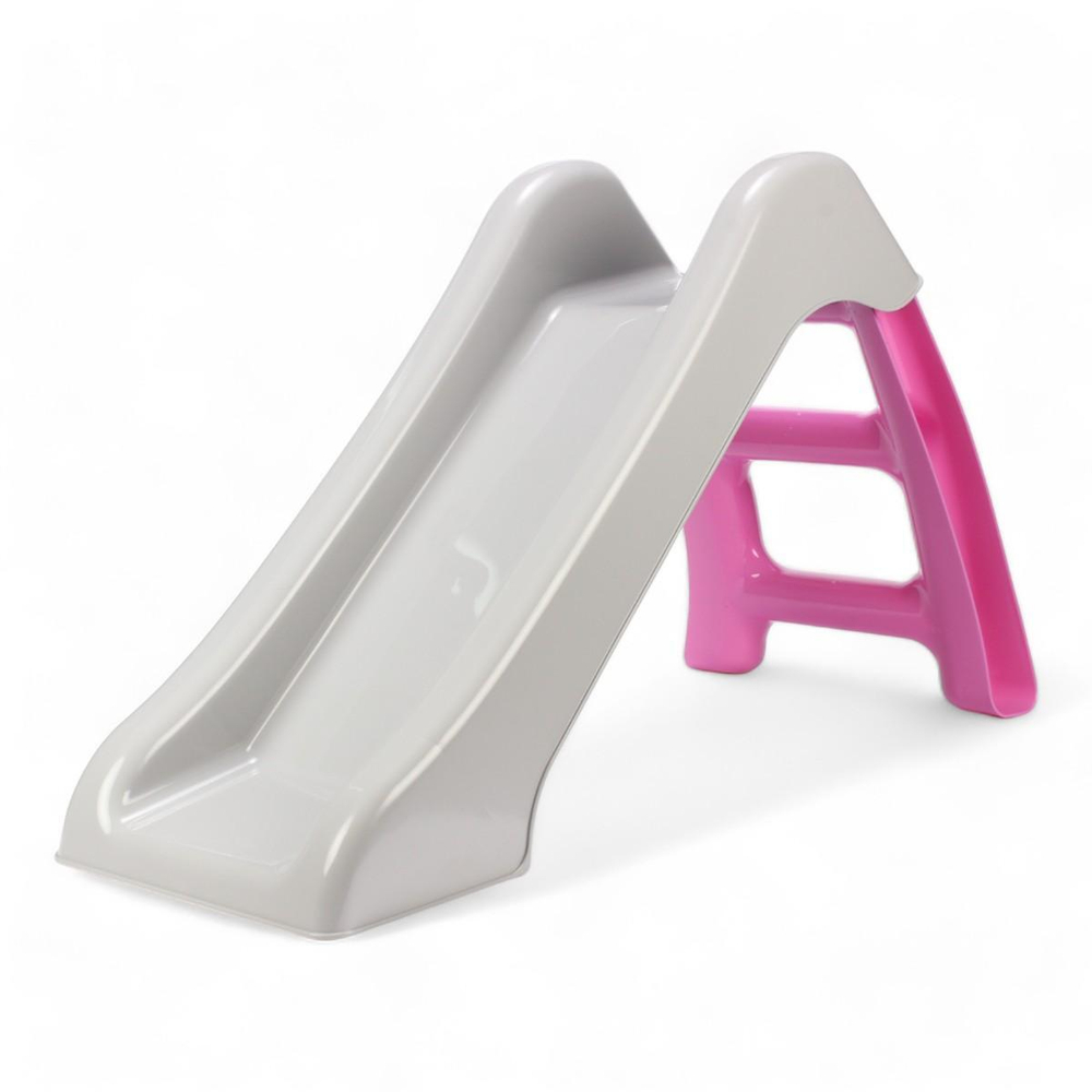 Горка детская 70 см, серый/розовый