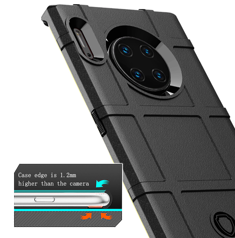 Чехол для Huawei Mate 30 Pro (Mate 30 RS) цвет Black (черный), серия Armor от Caseport