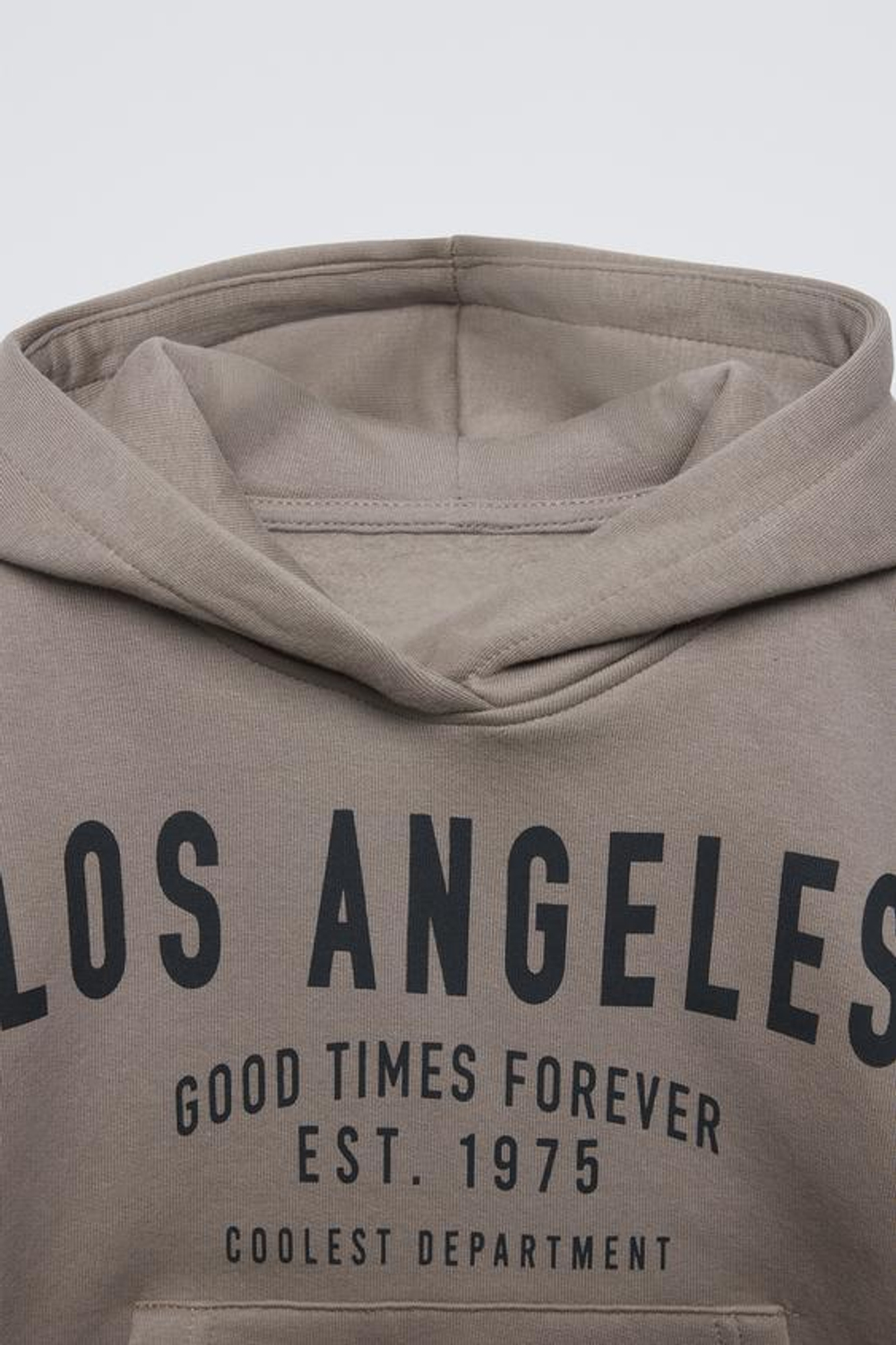 ZARA ХУДИ С НАДПИСЬЮ, СЕРО-КОРИЧНЕВЫЙ