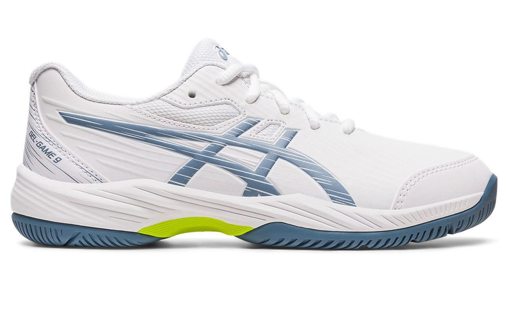 детские Кроссовки теннисные Asics Gel-Game 9 GS - white/steel blue
