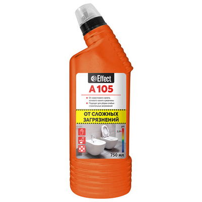 Профессиональное чистящее средство для удаления сложных загрязнений Effect Alfa 105 кислотное усиленное 750 мл
